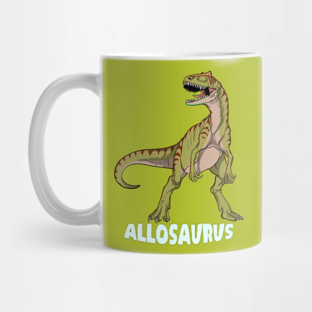 Allosaurus Dinosaur Design by Terra Fossil Merch